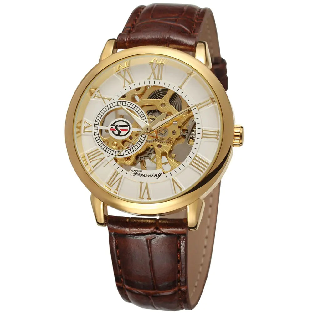 Men's Stylish Vintage Hollow Mechanical Watch