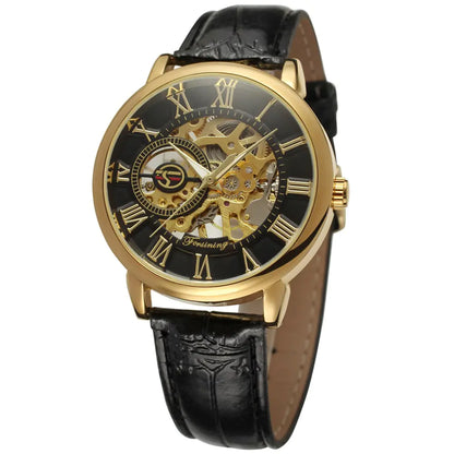 Men's Stylish Vintage Hollow Mechanical Watch