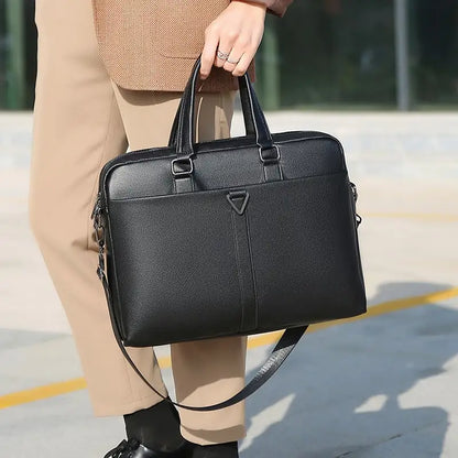 Men's PU Portable Business Briefcase with Large Capacity