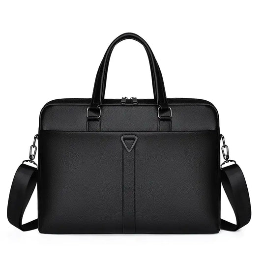 Men's PU Portable Business Briefcase with Large Capacity