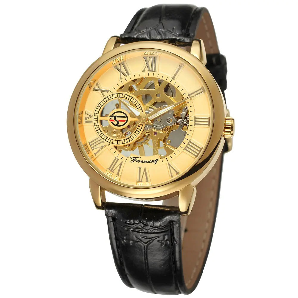 Men's Stylish Vintage Hollow Mechanical Watch