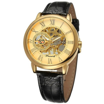 Men's Stylish Vintage Hollow Mechanical Watch