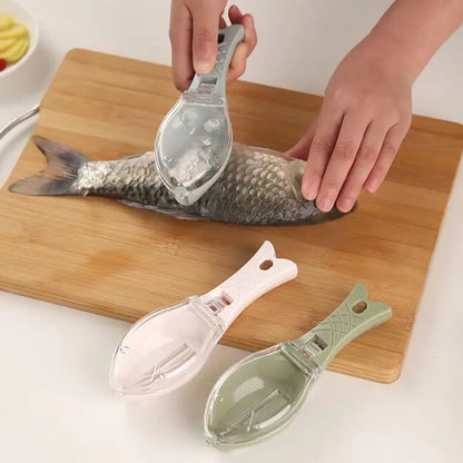 Manual Fish Scale Remover Kitchen Gadget with Lid