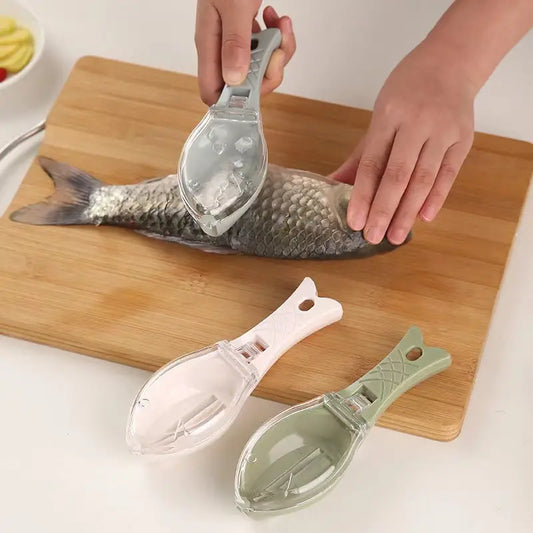 Manual Fish Scale Remover Kitchen Gadget with Lid